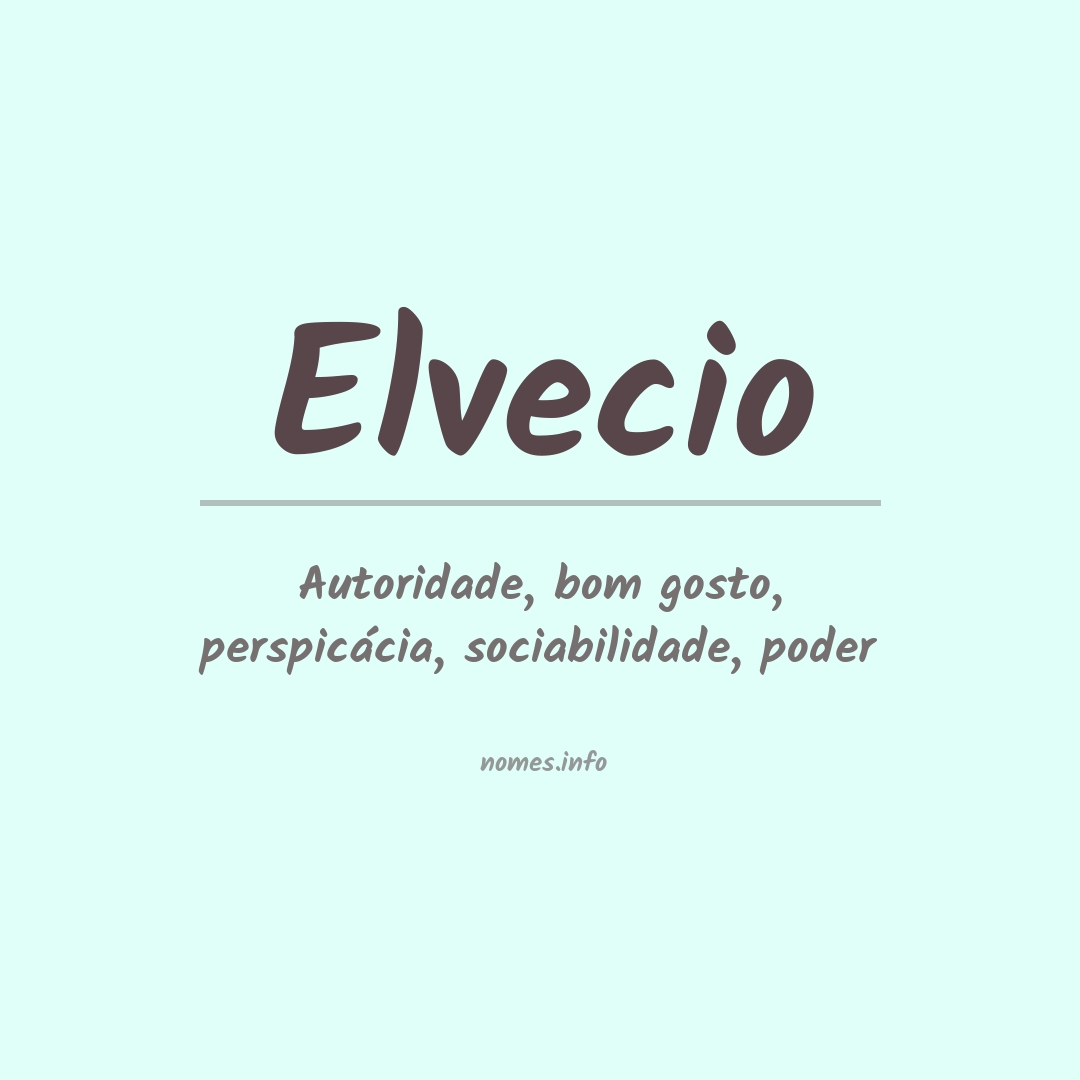 Significado do nome Elvecio