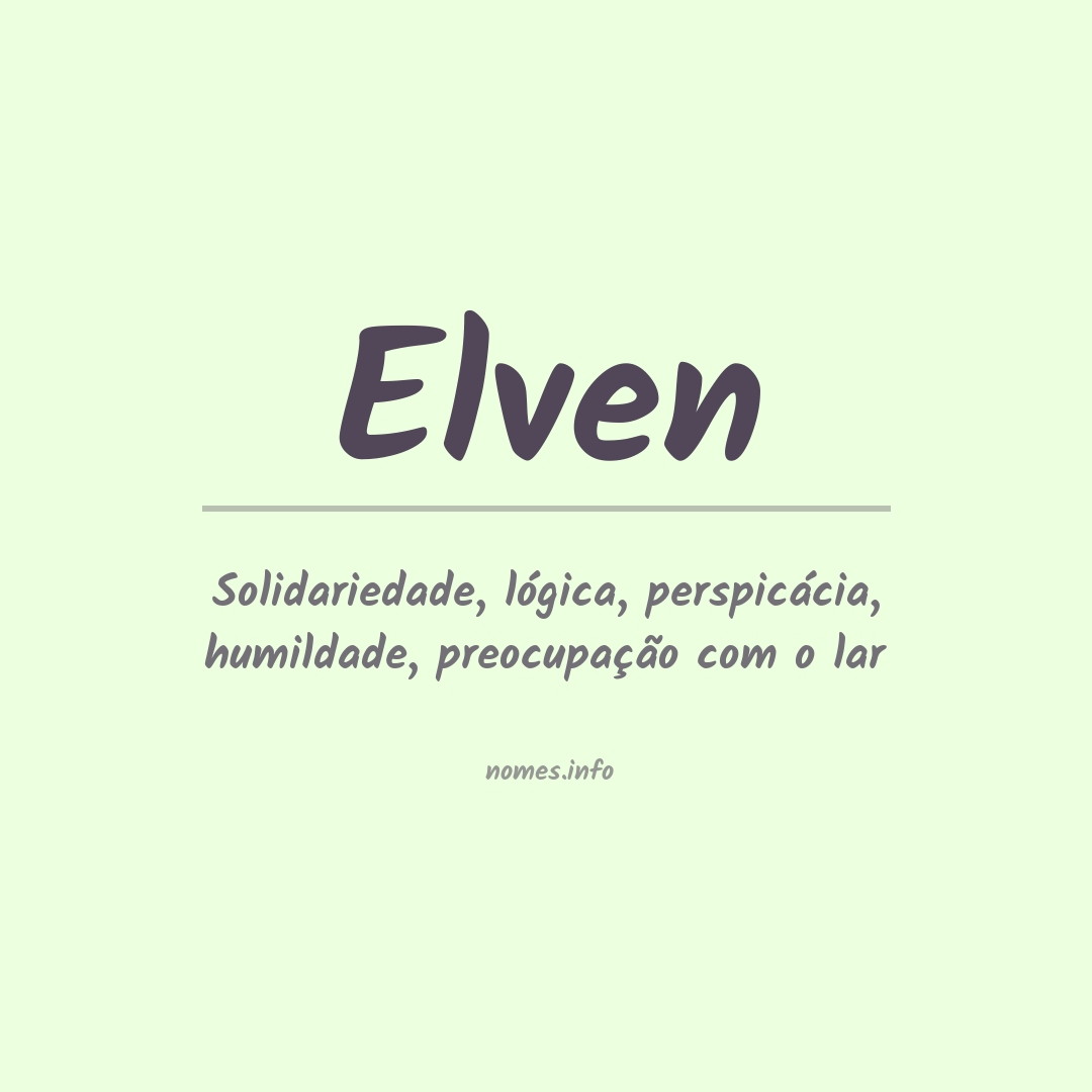 Significado do nome Elven