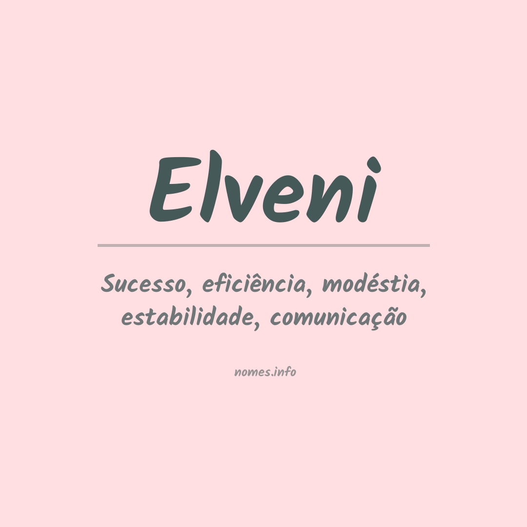 Significado do nome Elveni