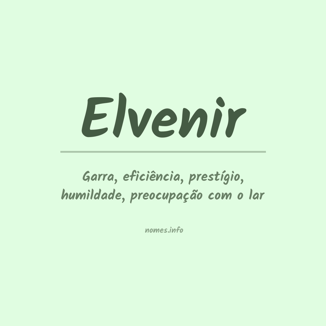 Significado do nome Elvenir