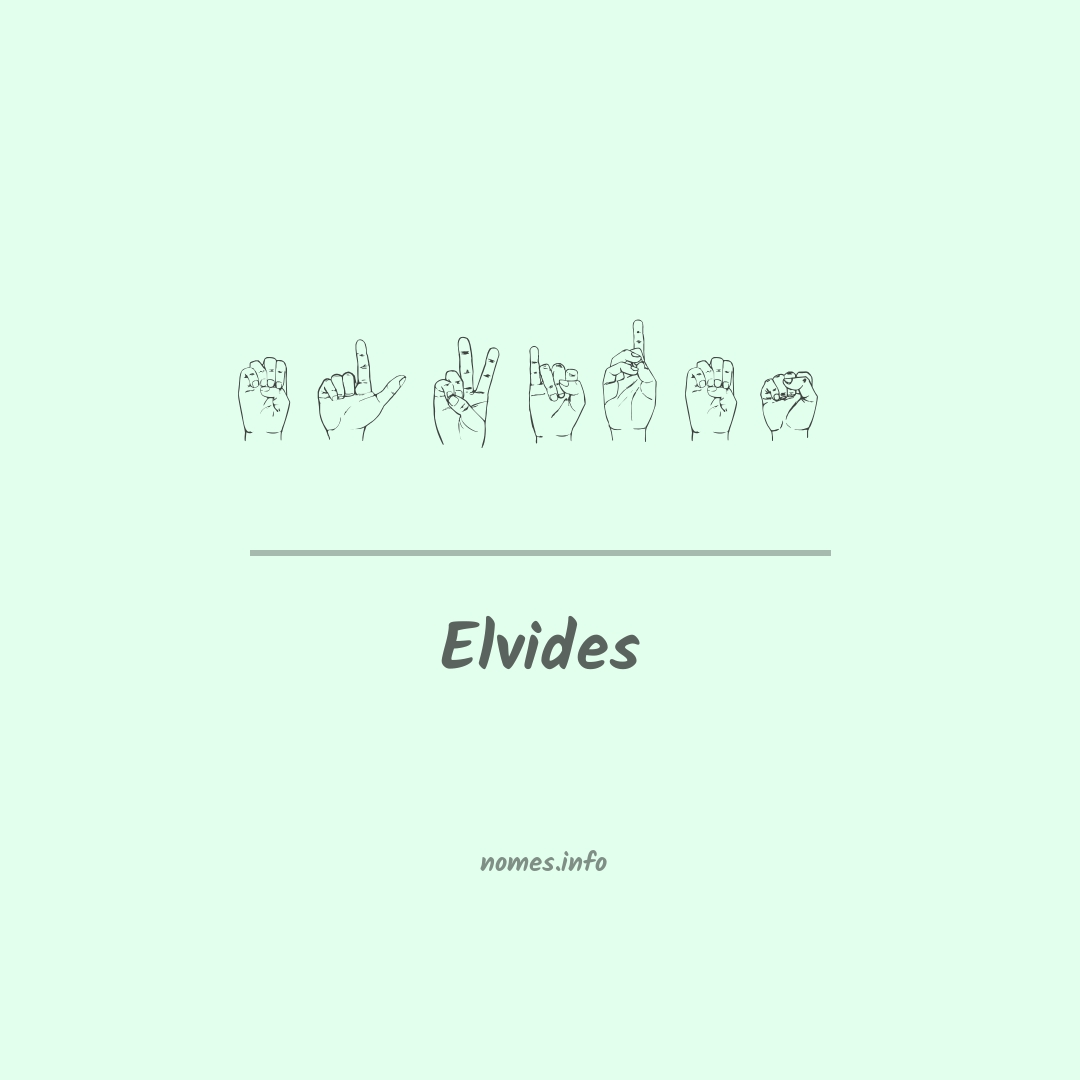 Elvides em Libras