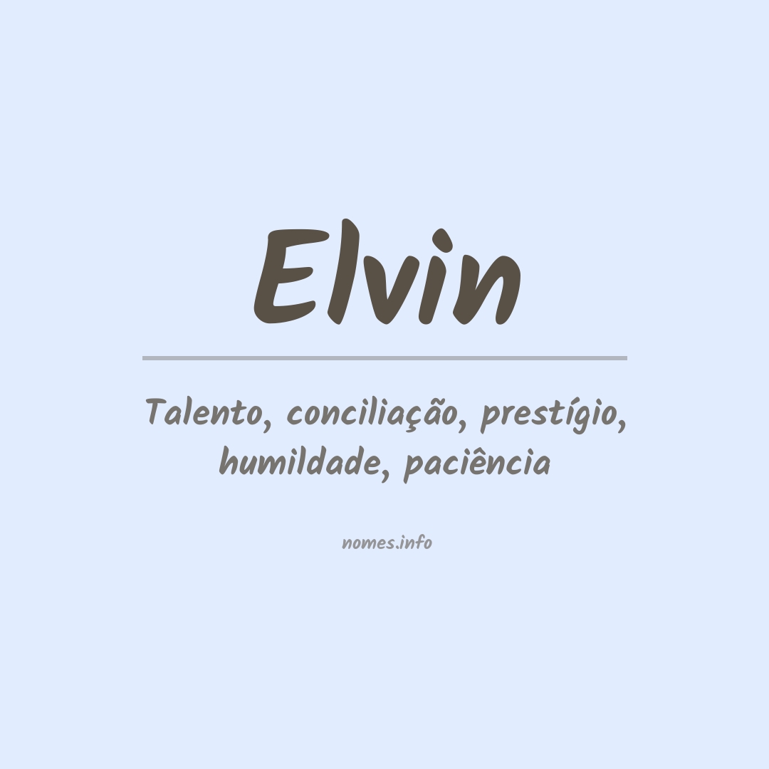 Significado do nome Elvin