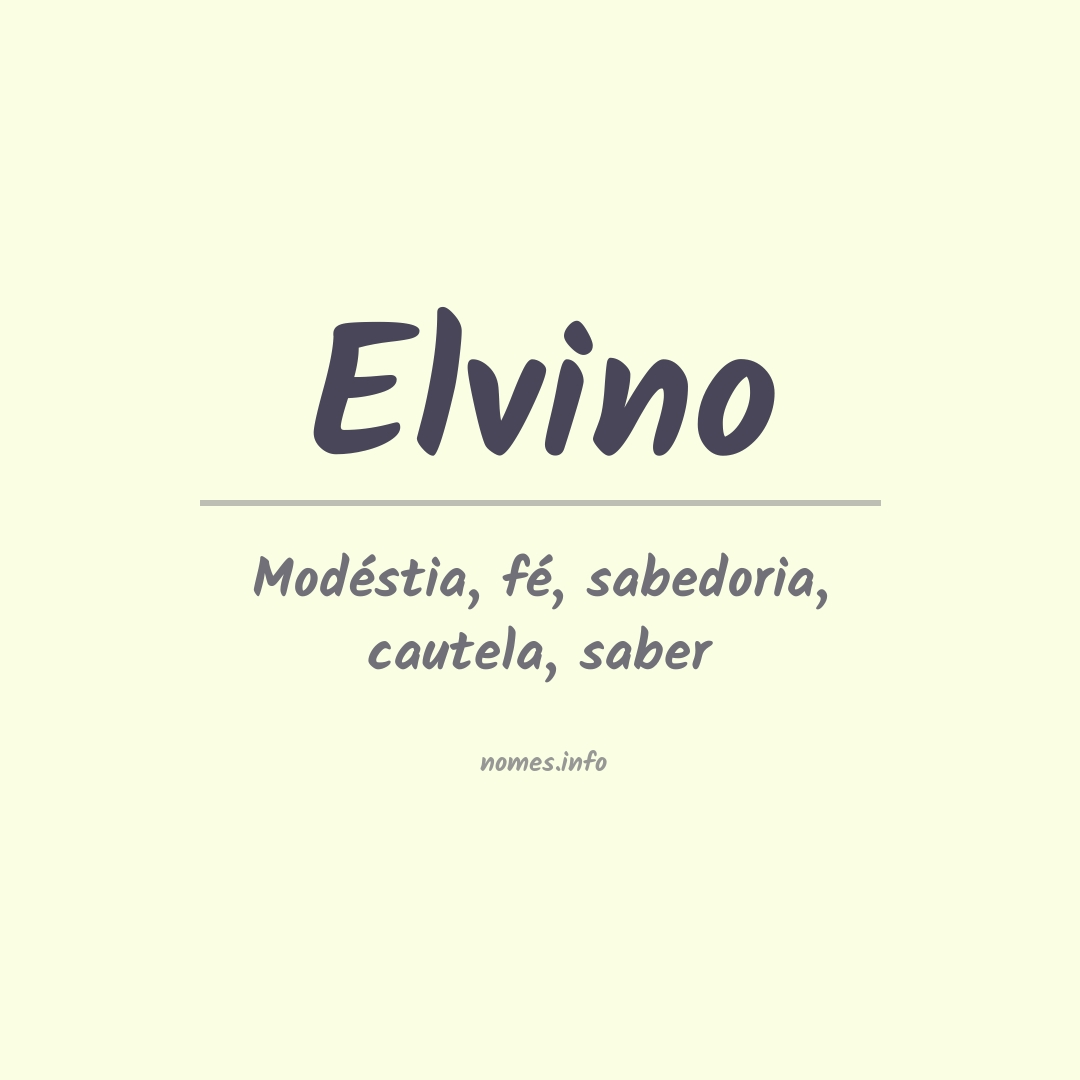 Significado do nome Elvino