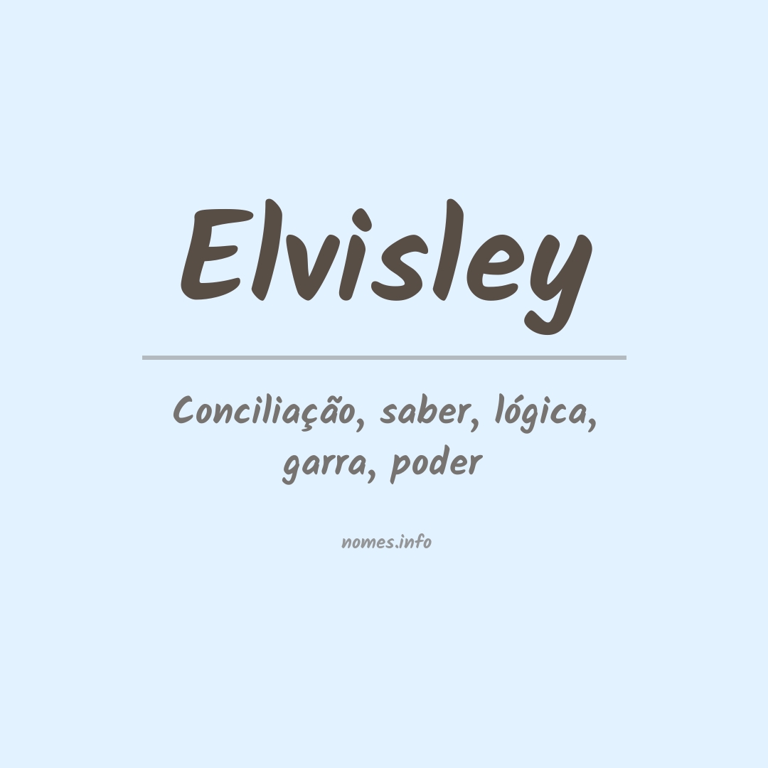 Significado do nome Elvisley