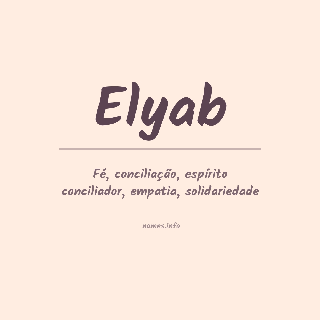 Significado do nome Elyab