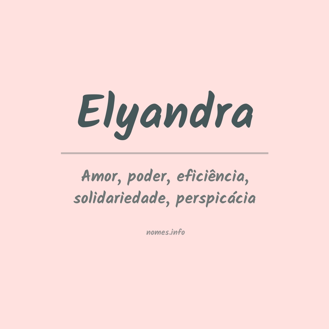 Significado do nome Elyandra