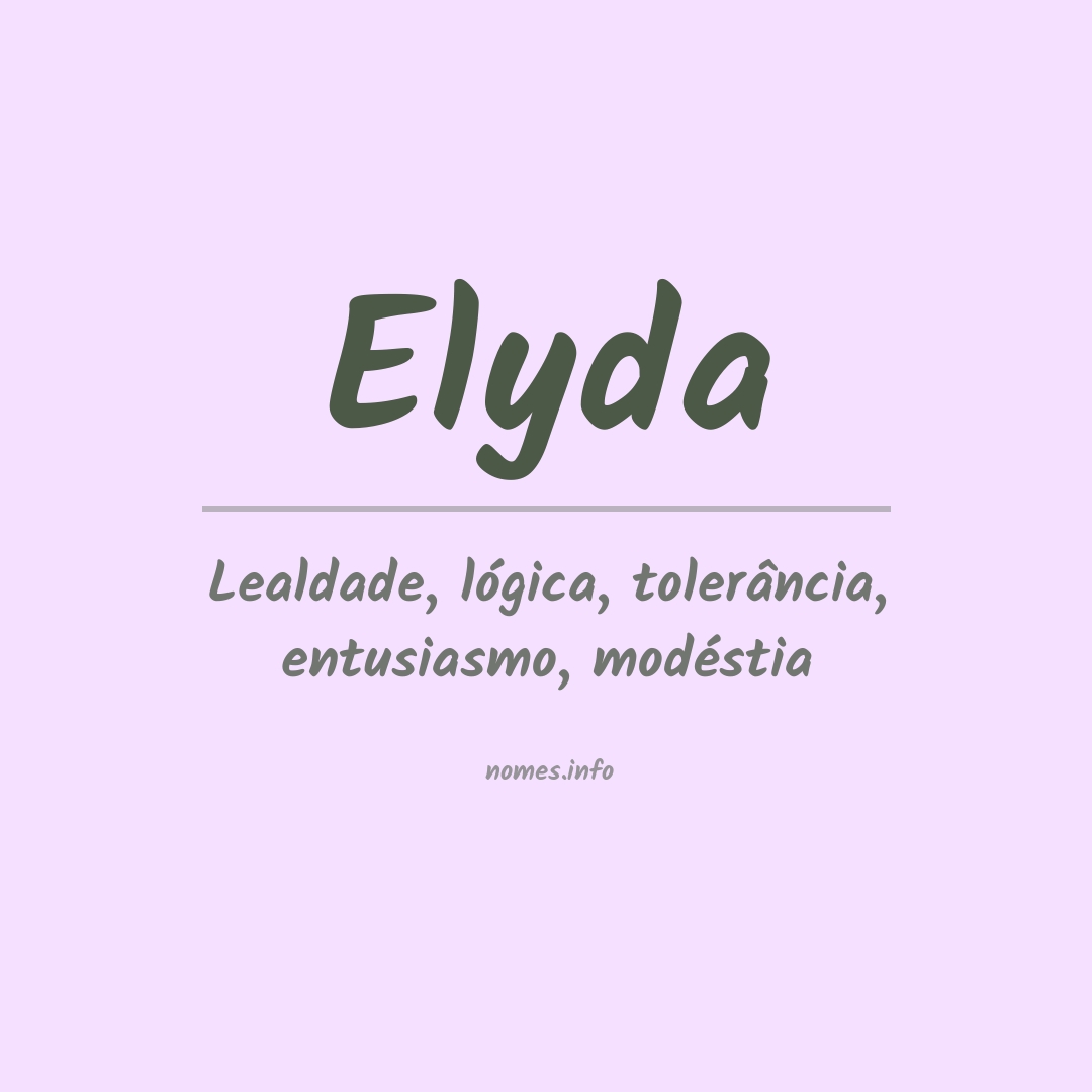 Significado do nome Elyda