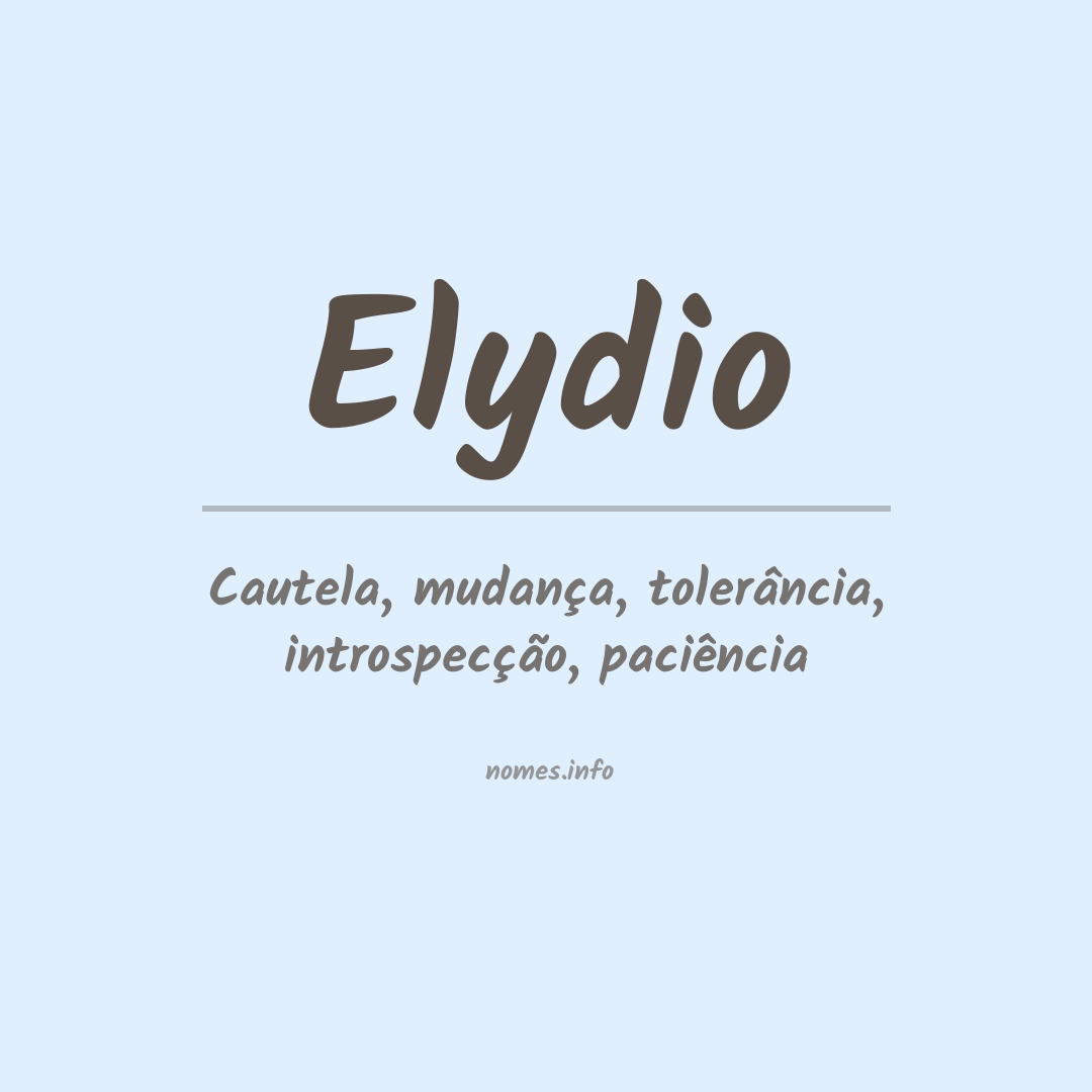 Significado do nome Elydio