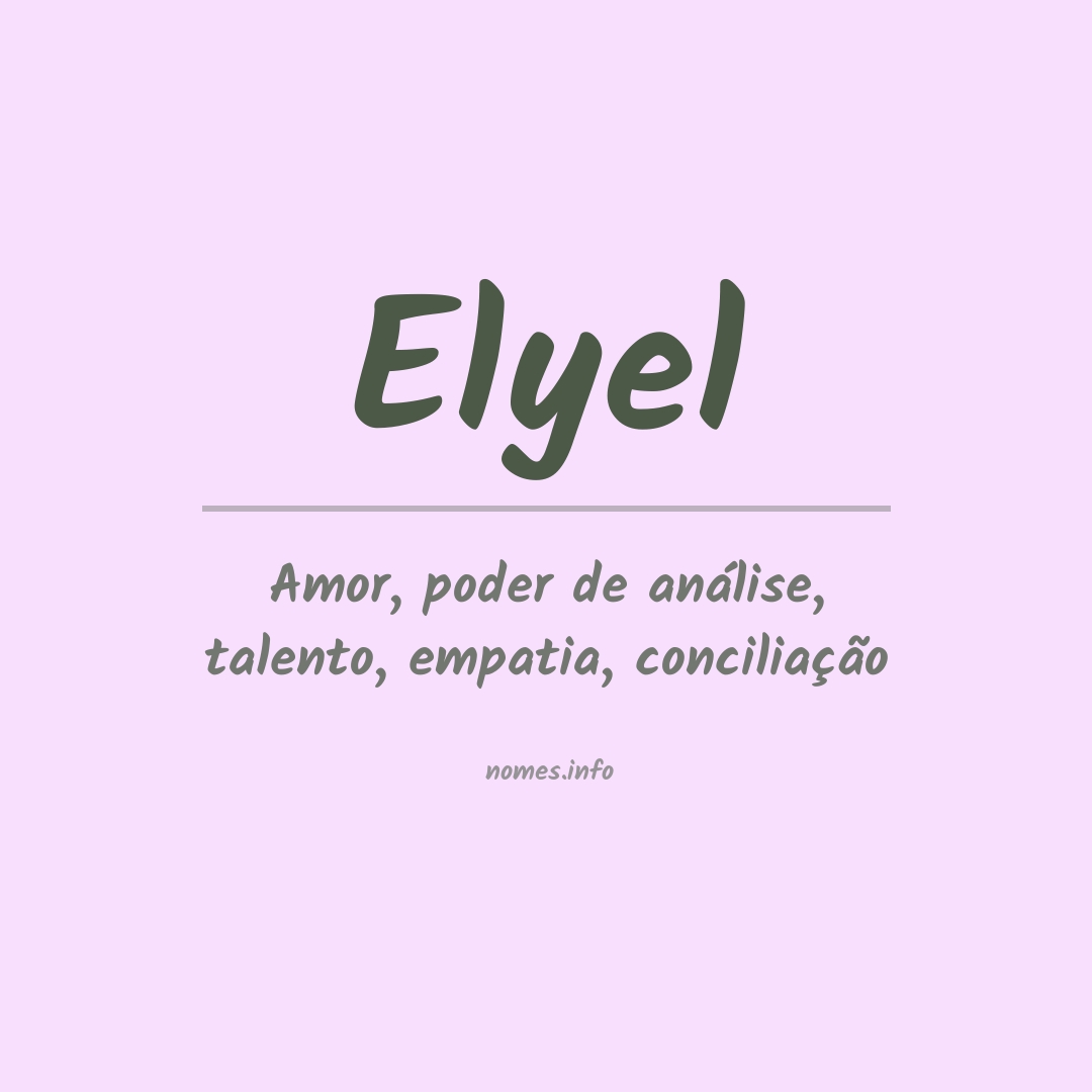 Significado do nome Elyel