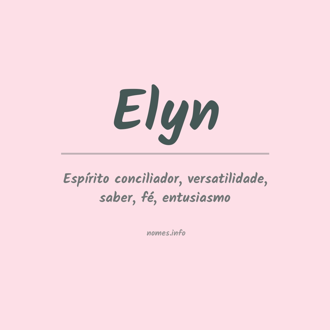 Significado do nome Elyn