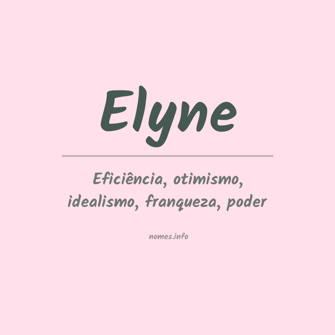 Significado do nome Elyne