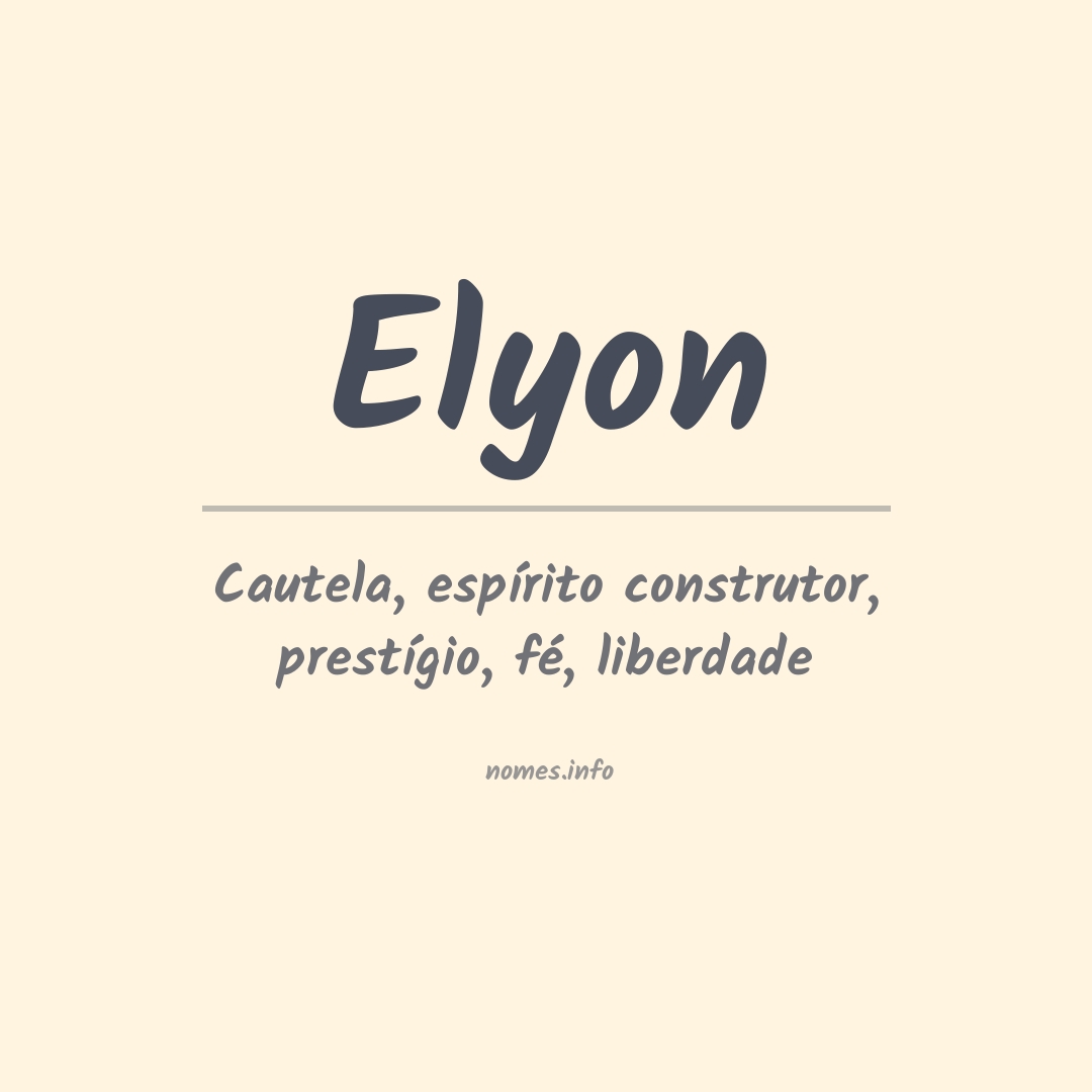 Significado do nome Elyon