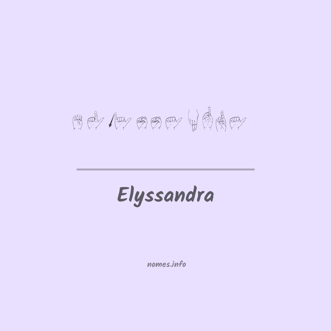 Elyssandra em Libras