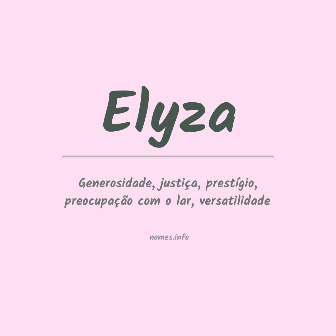 Significado do nome Elyza