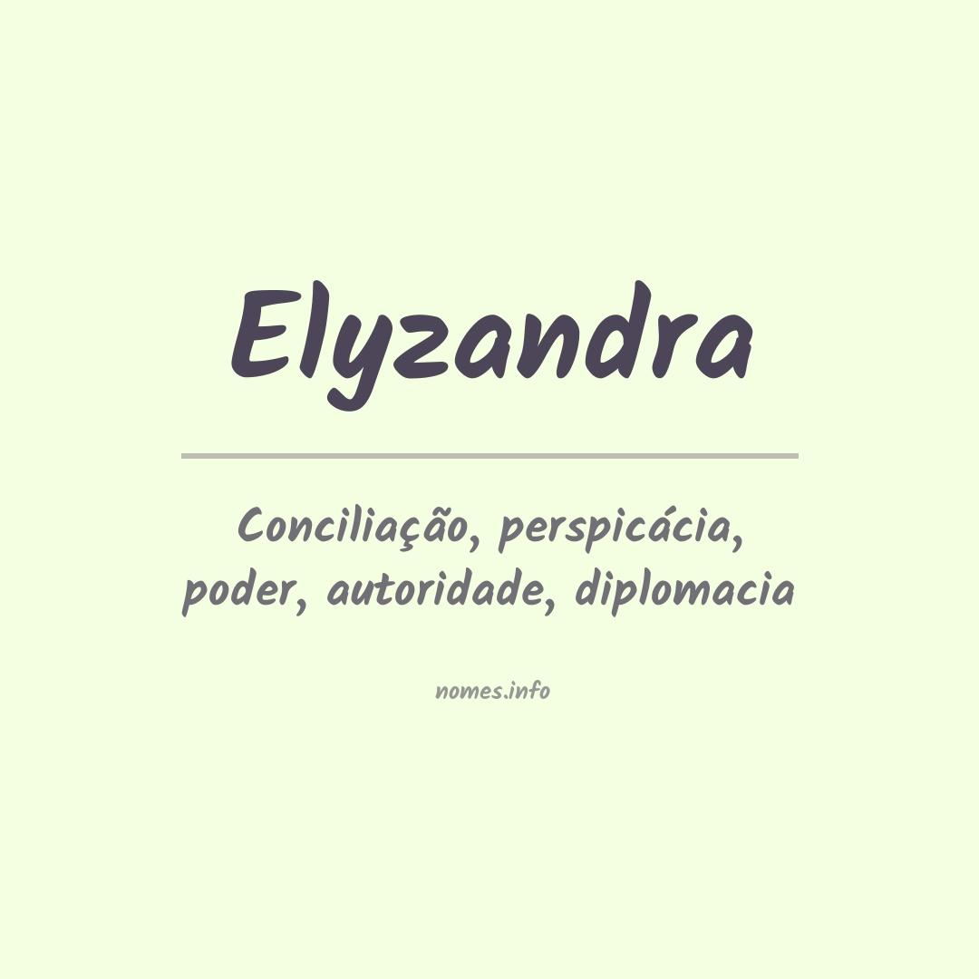 Significado do nome Elyzandra