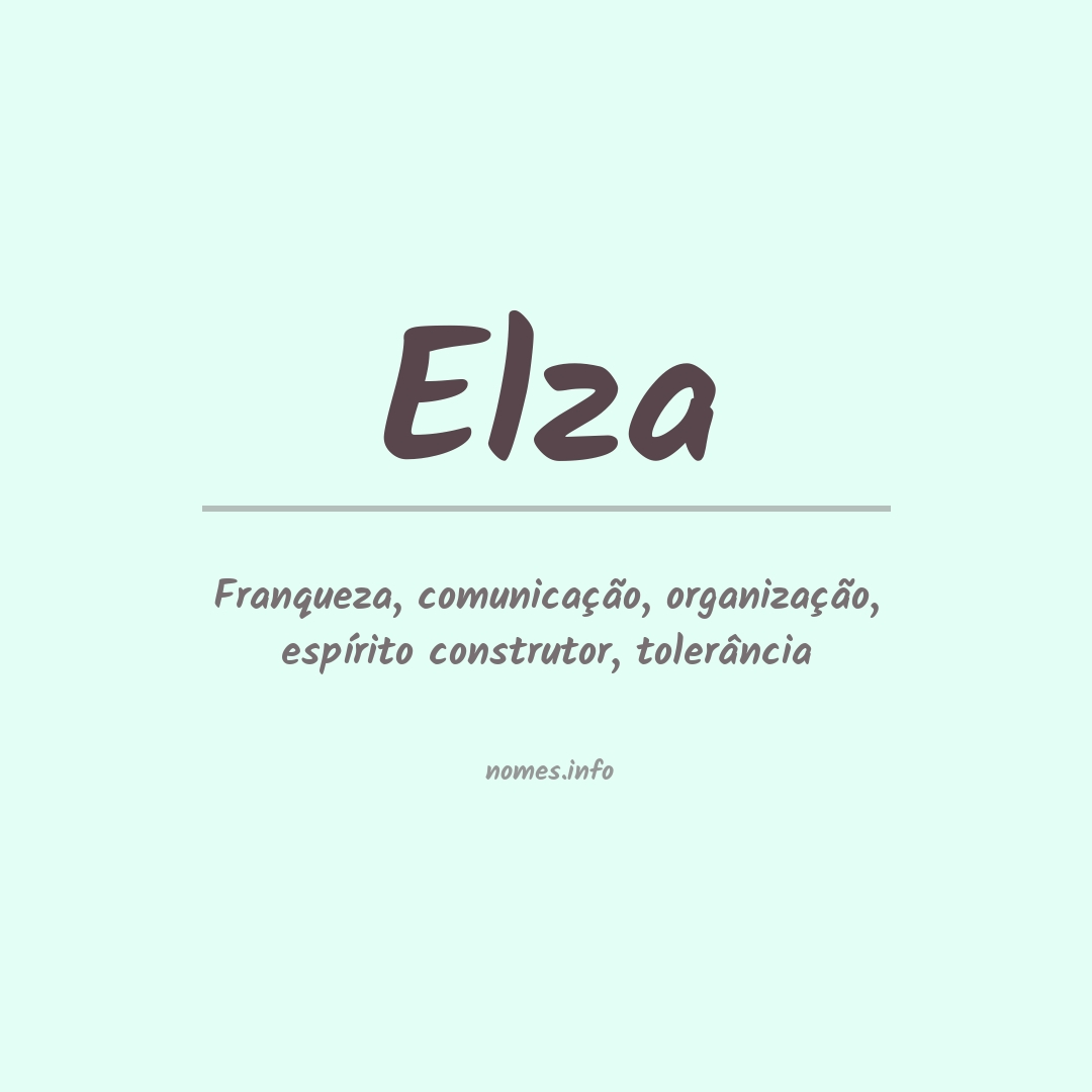 Significado do nome Elza