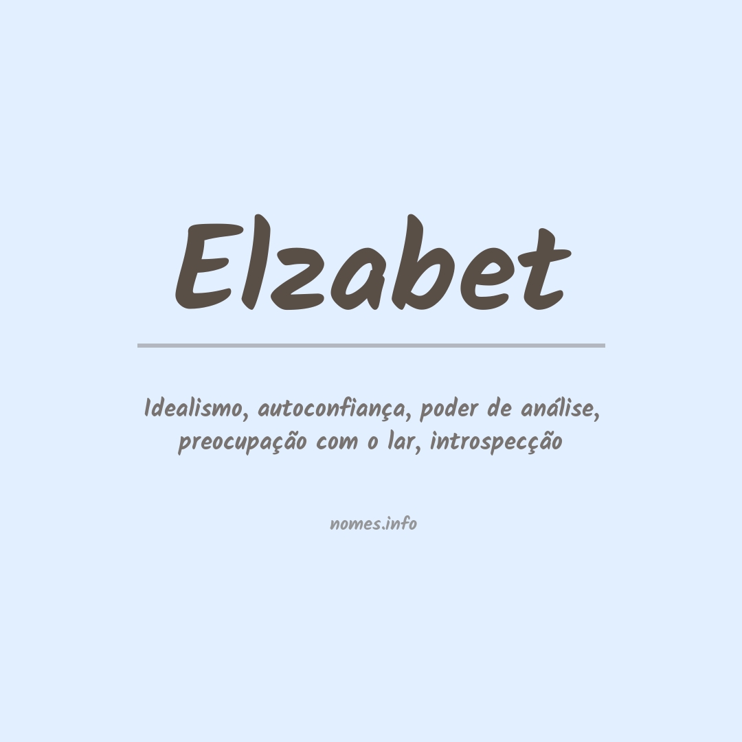 Significado do nome Elzabet
