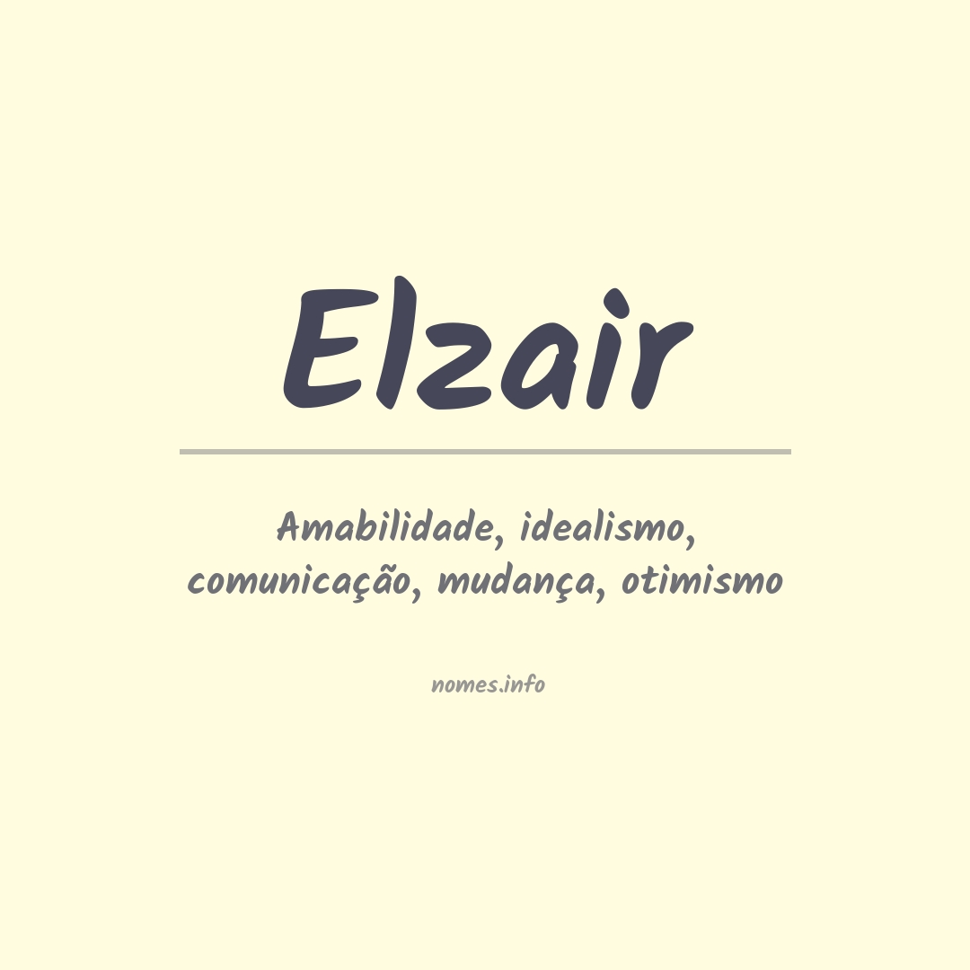 Significado do nome Elzair