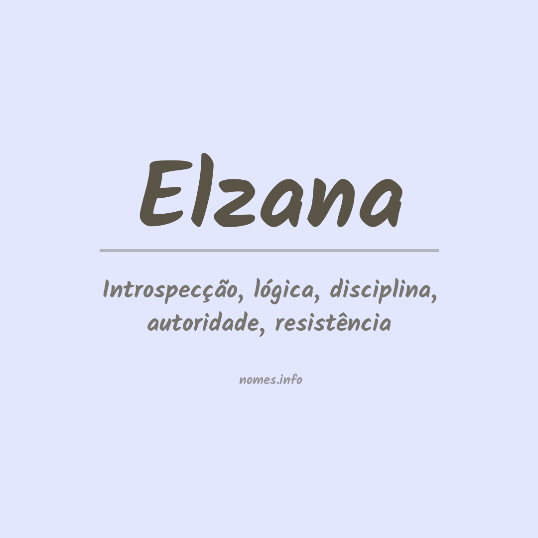 Significado do nome Elzana