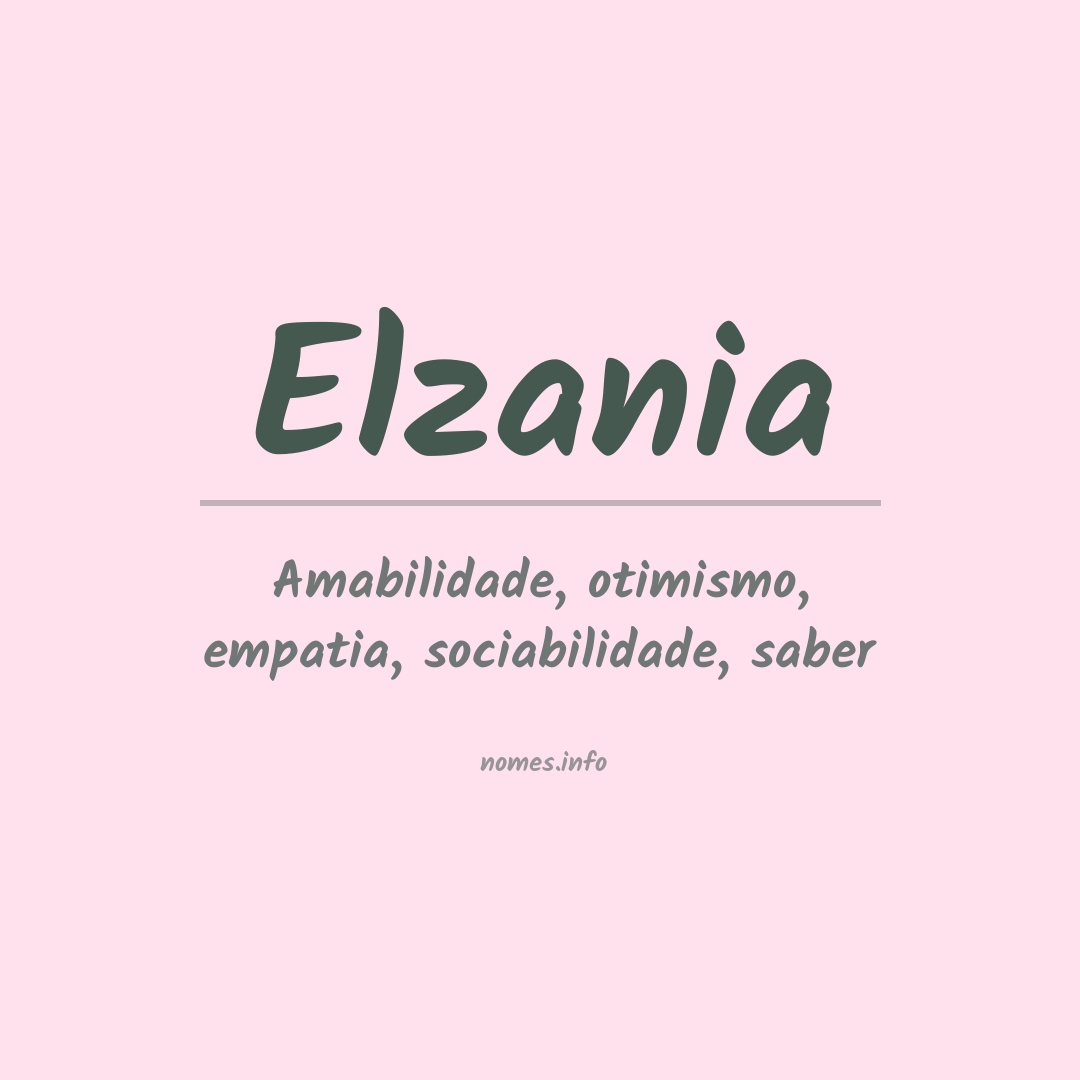 Significado do nome Elzania