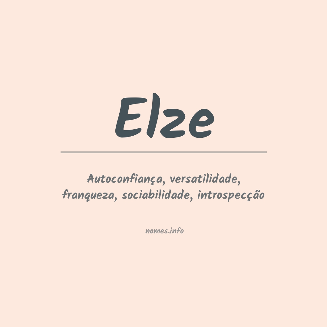 Significado do nome Elze