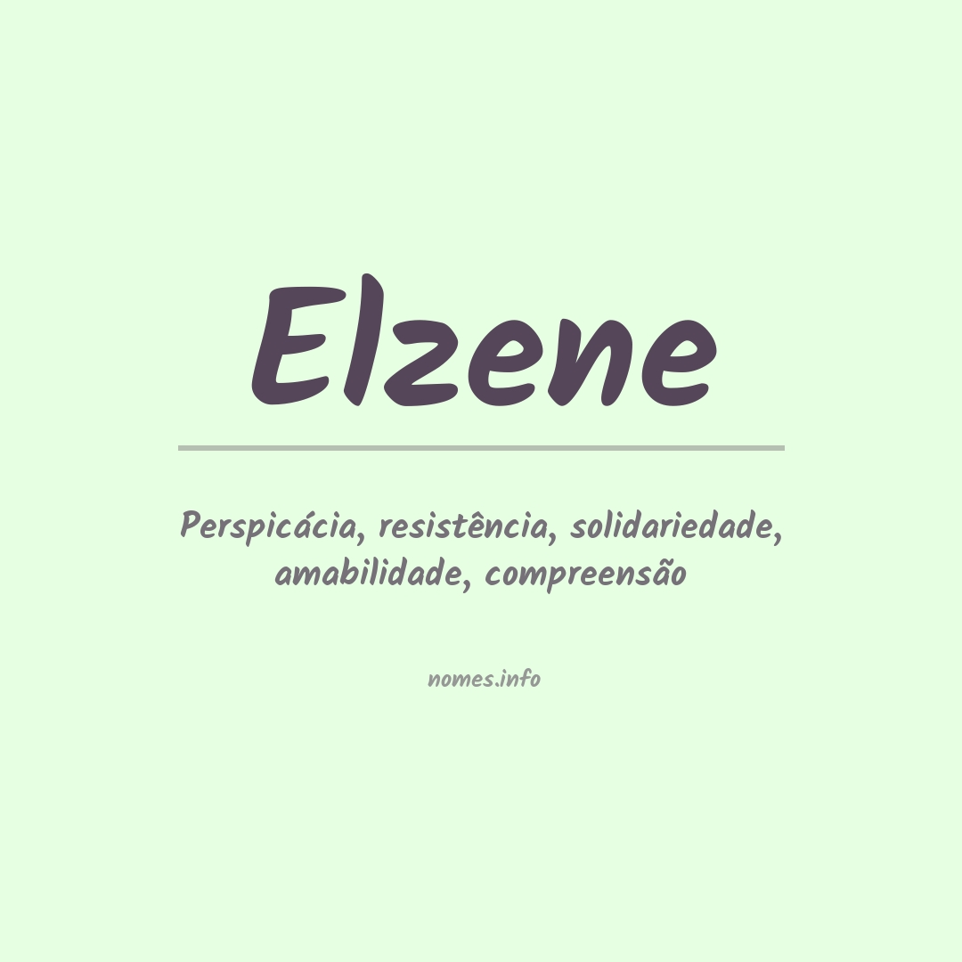 Significado do nome Elzene