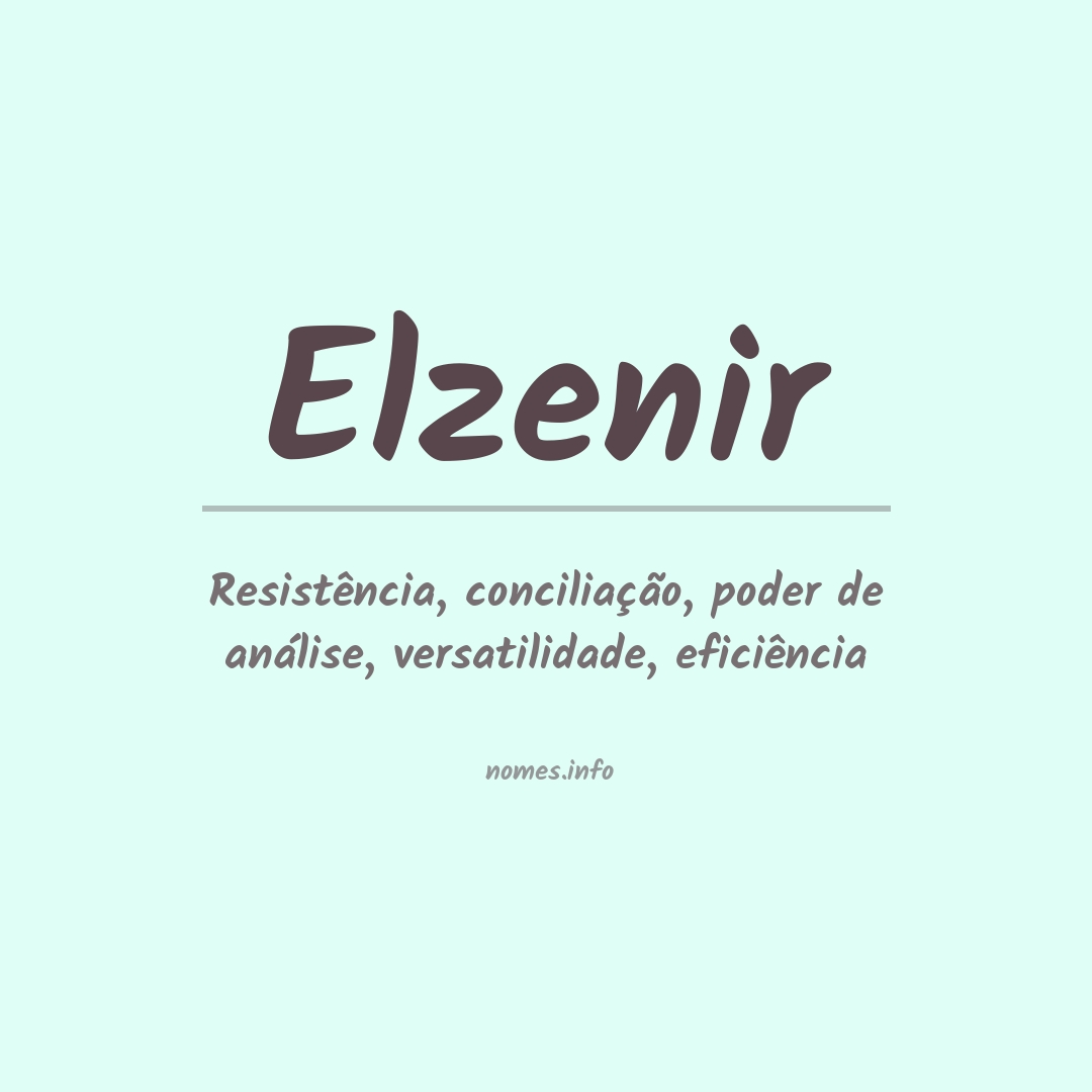 Significado do nome Elzenir