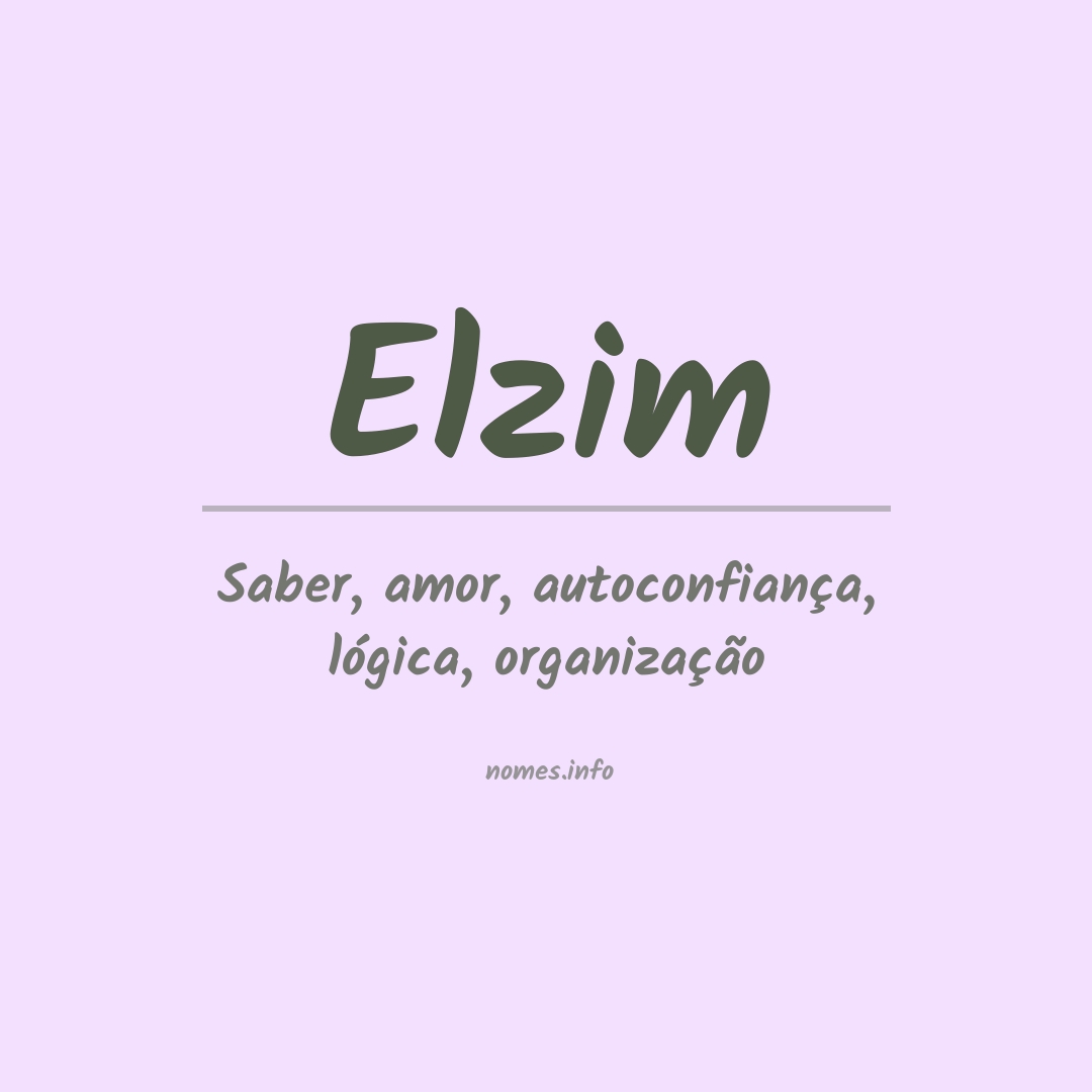 Significado do nome Elzim