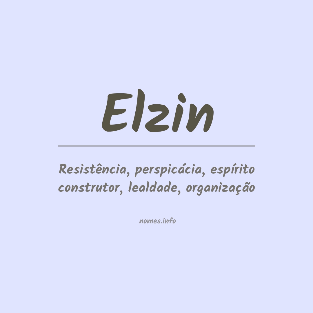 Significado do nome Elzin