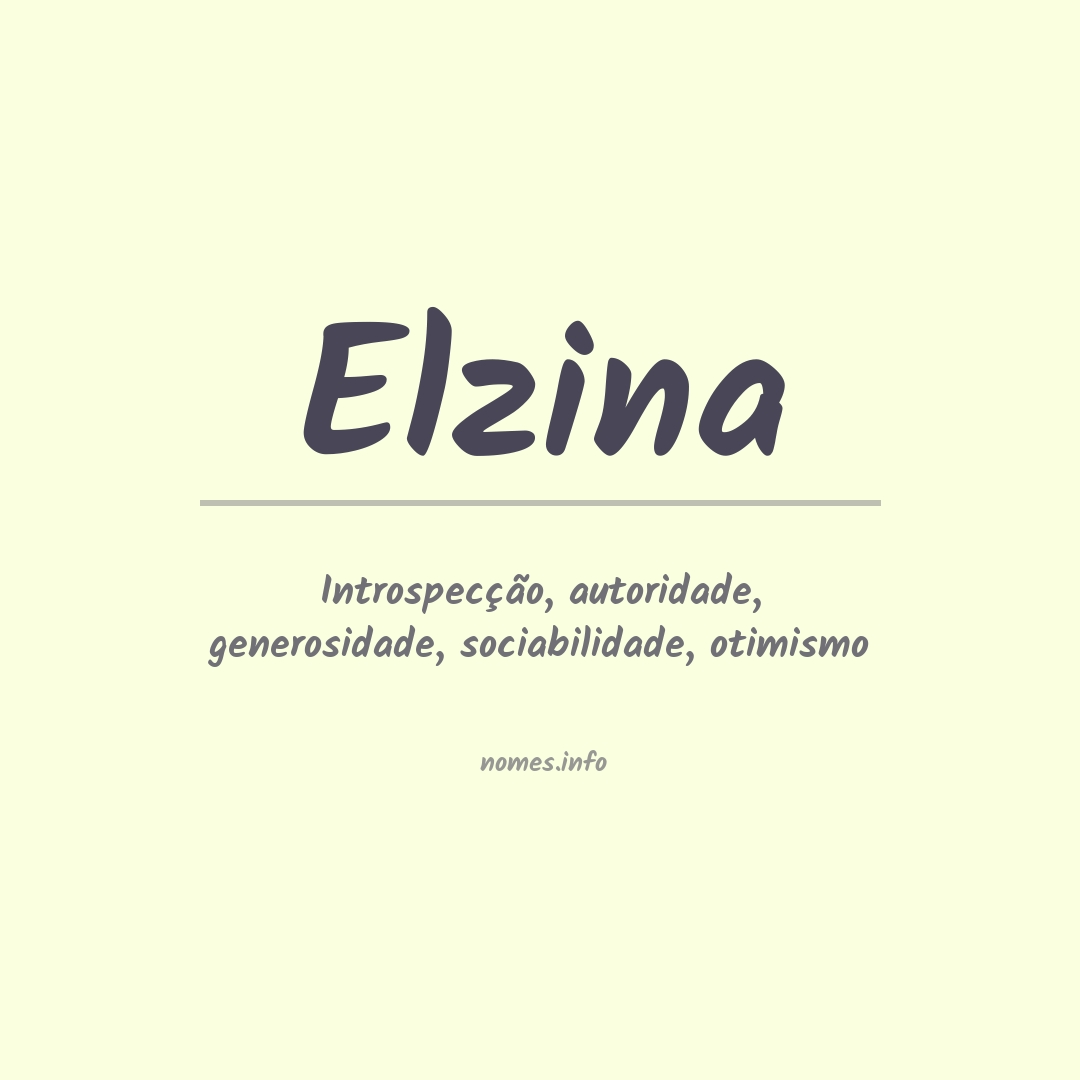 Significado do nome Elzina