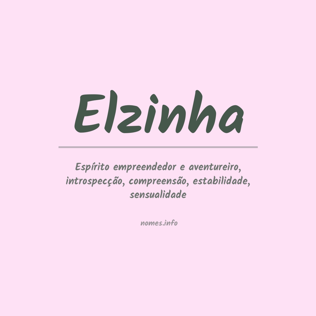 Significado do nome Elzinha