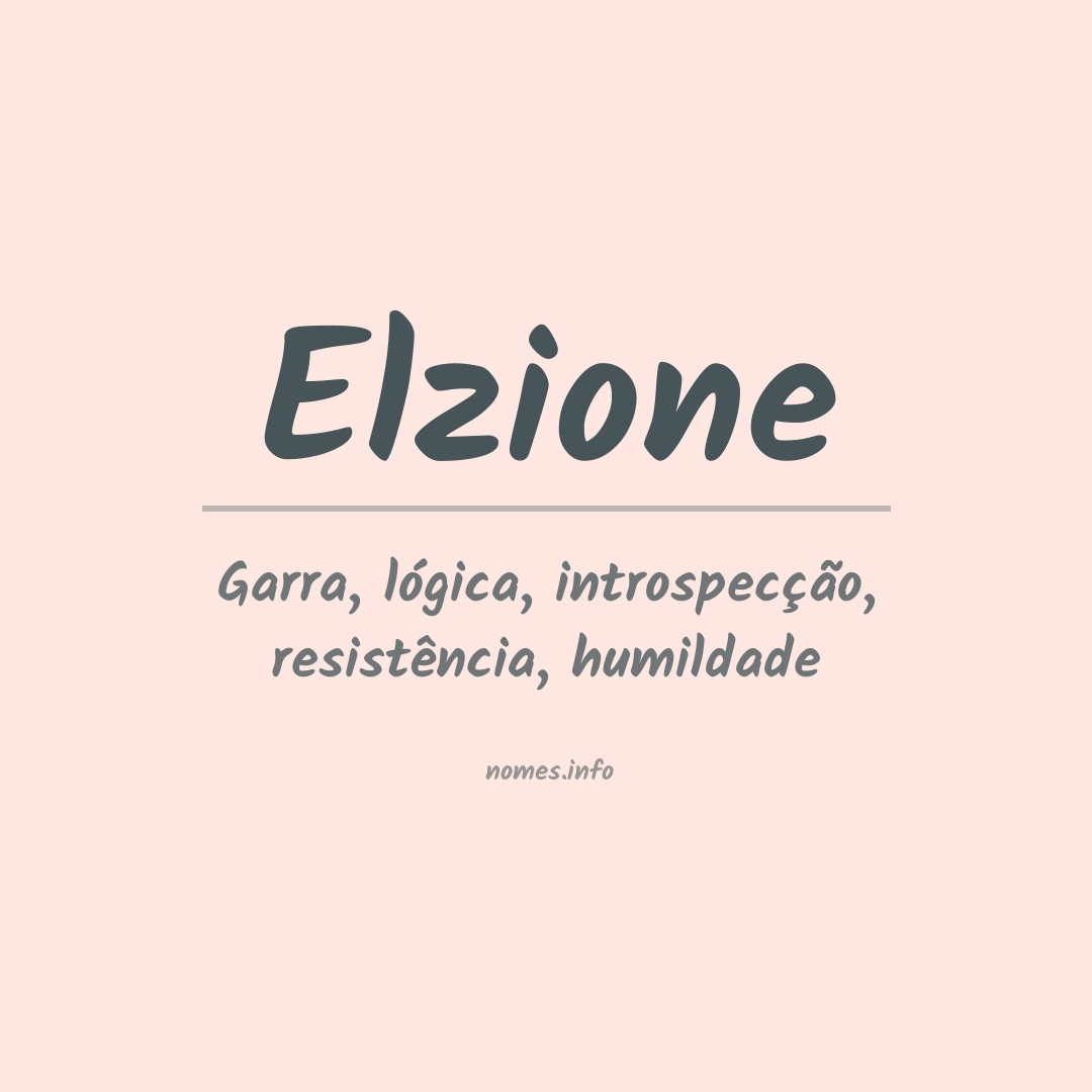 Significado do nome Elzione