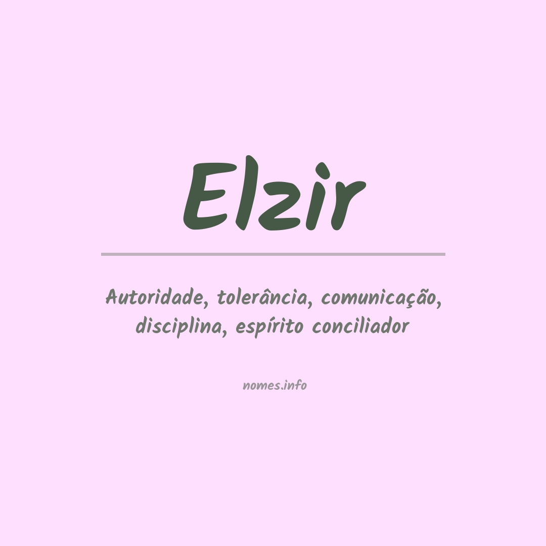 Significado do nome Elzir