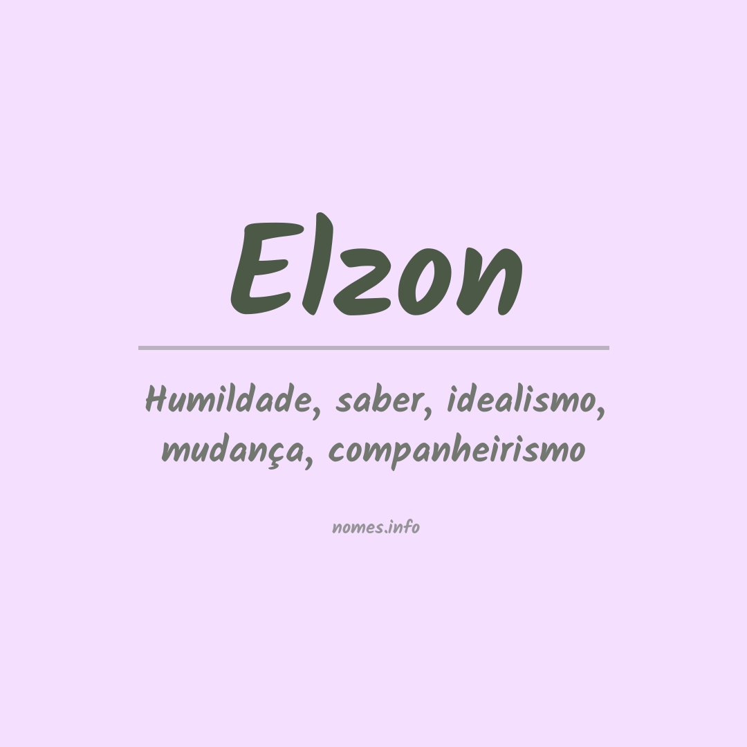 Significado do nome Elzon