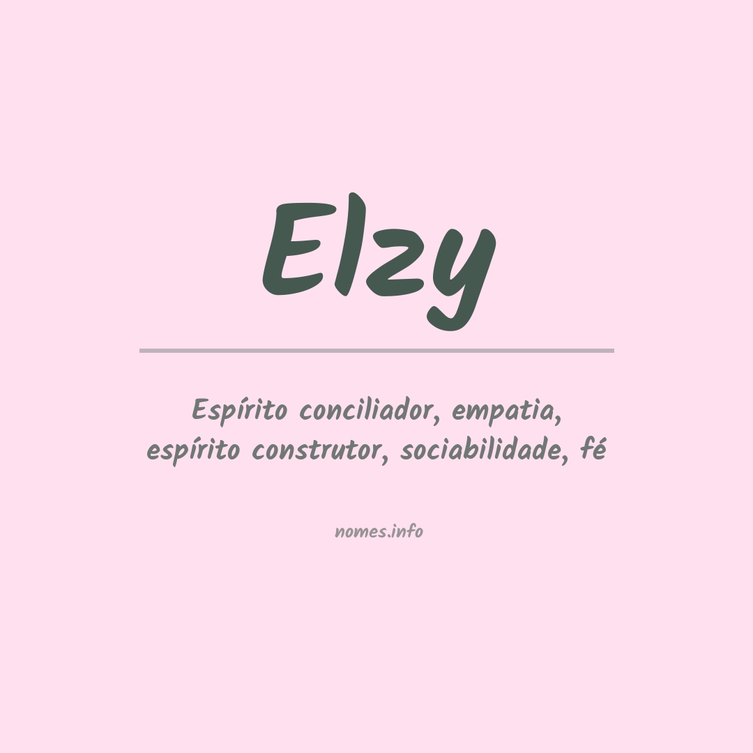 Significado do nome Elzy