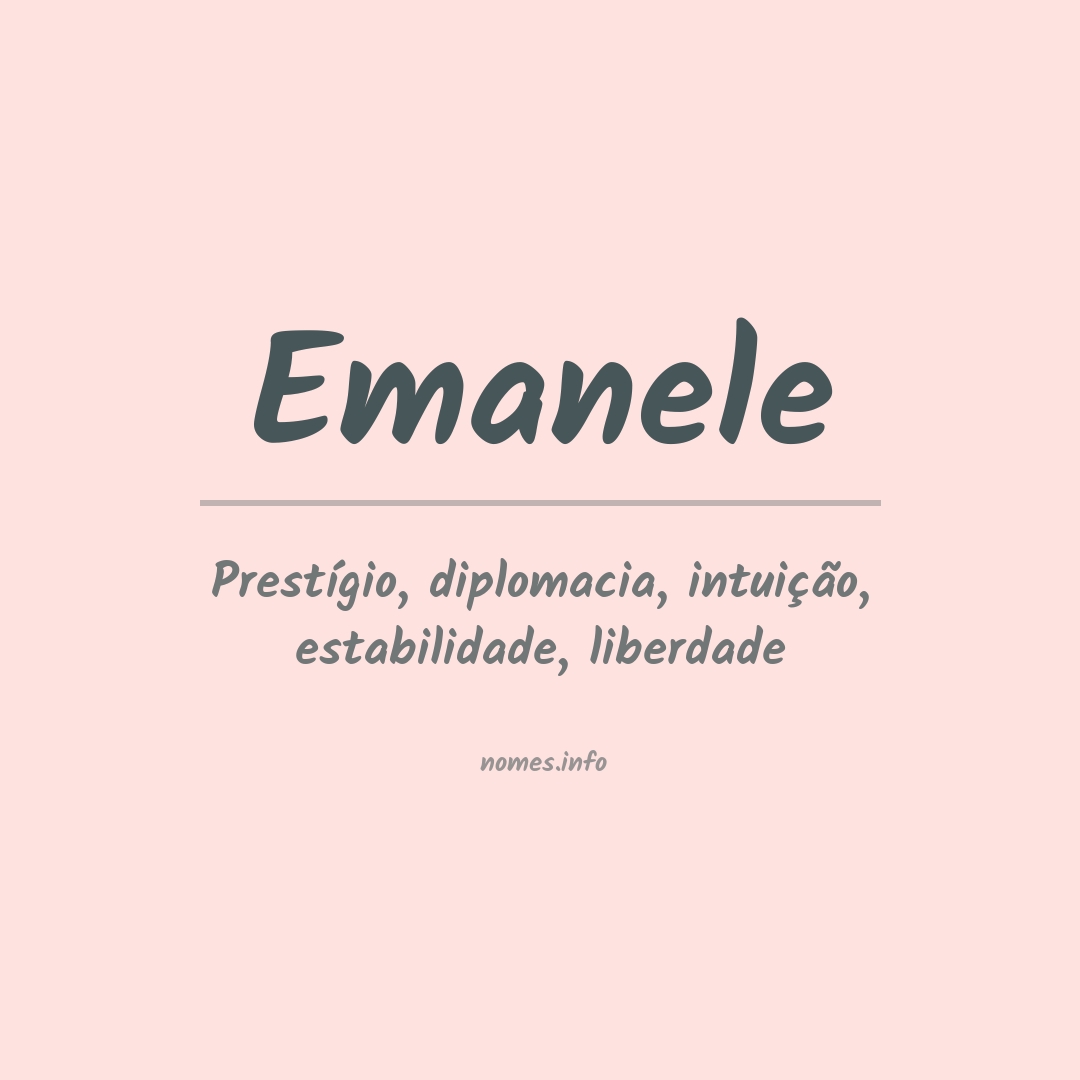 Significado do nome Emanele