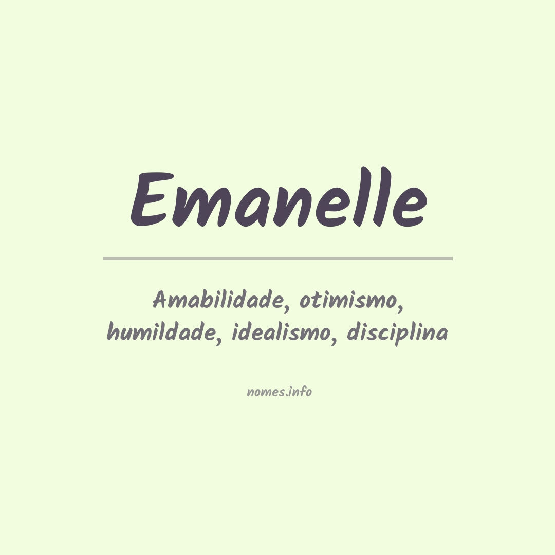 Significado do nome Emanelle