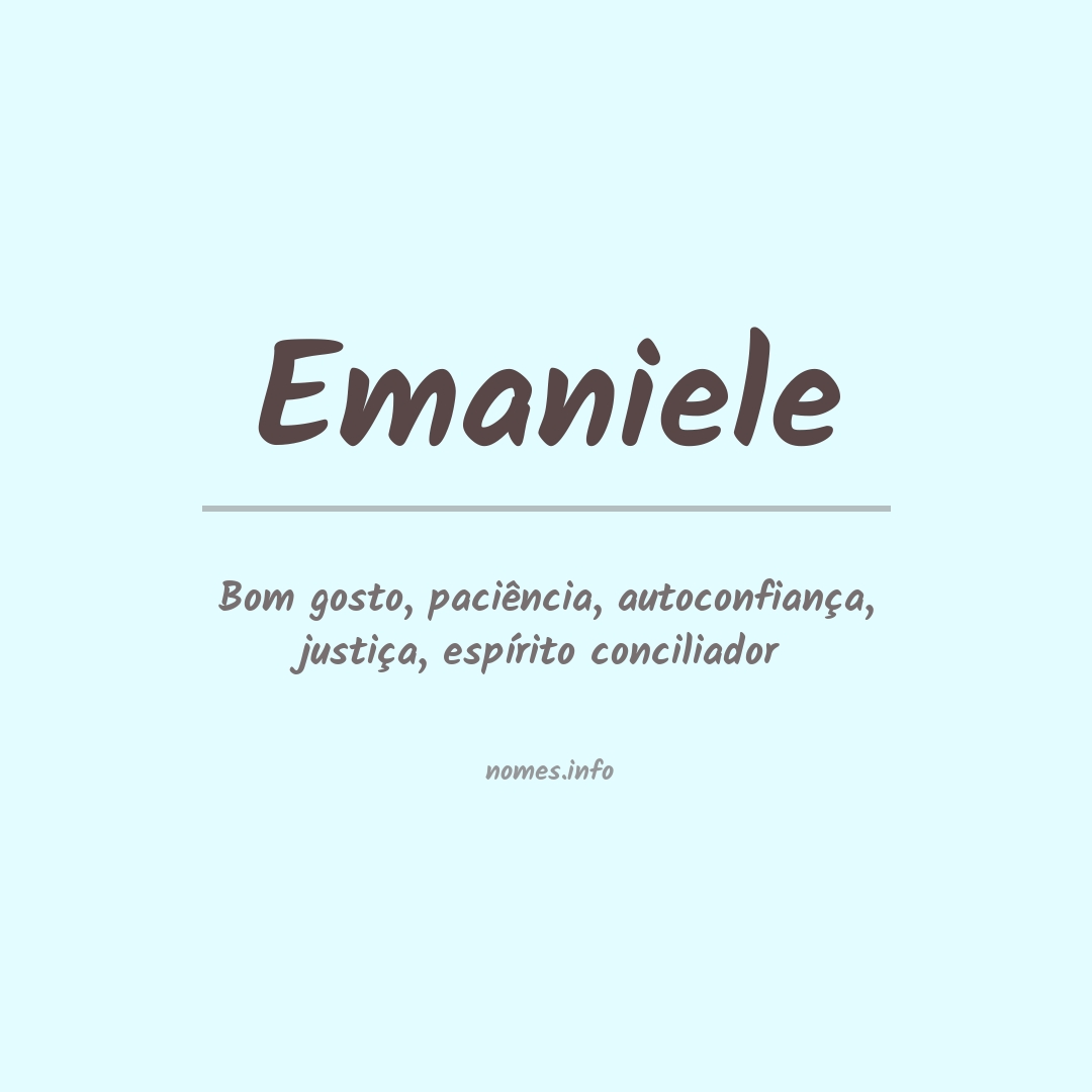 Significado do nome Emaniele