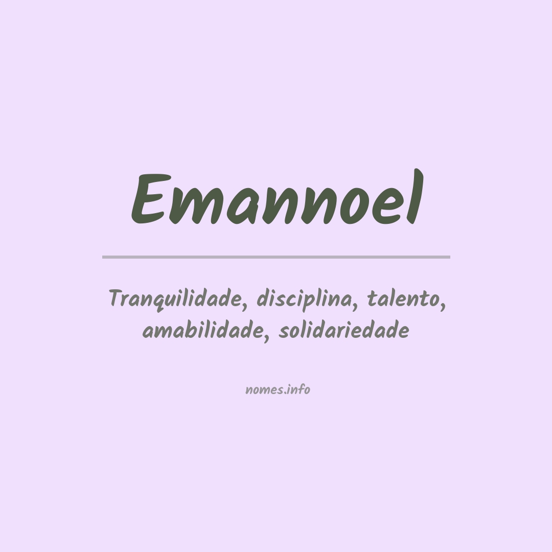 Significado do nome Emannoel