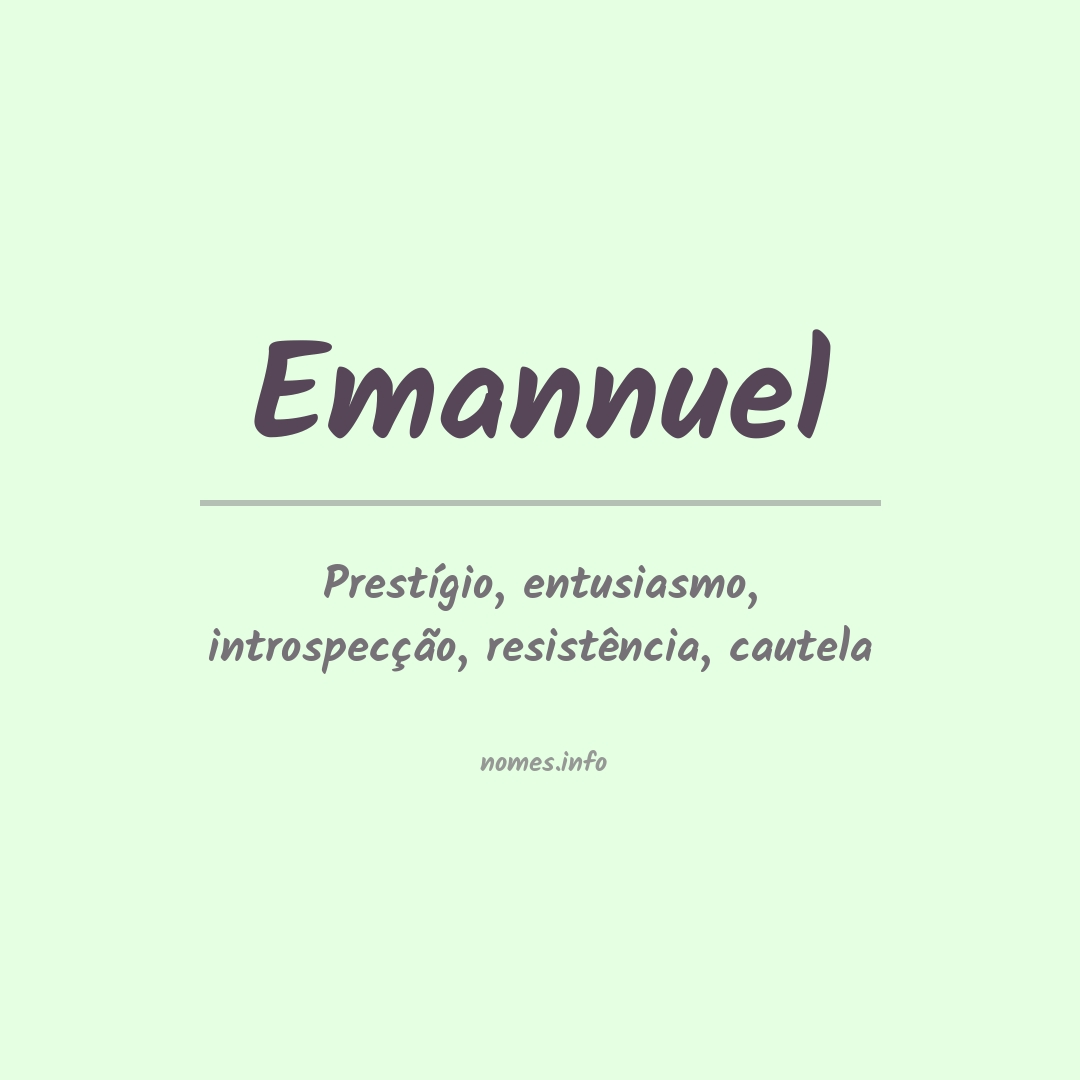Significado do nome Emannuel