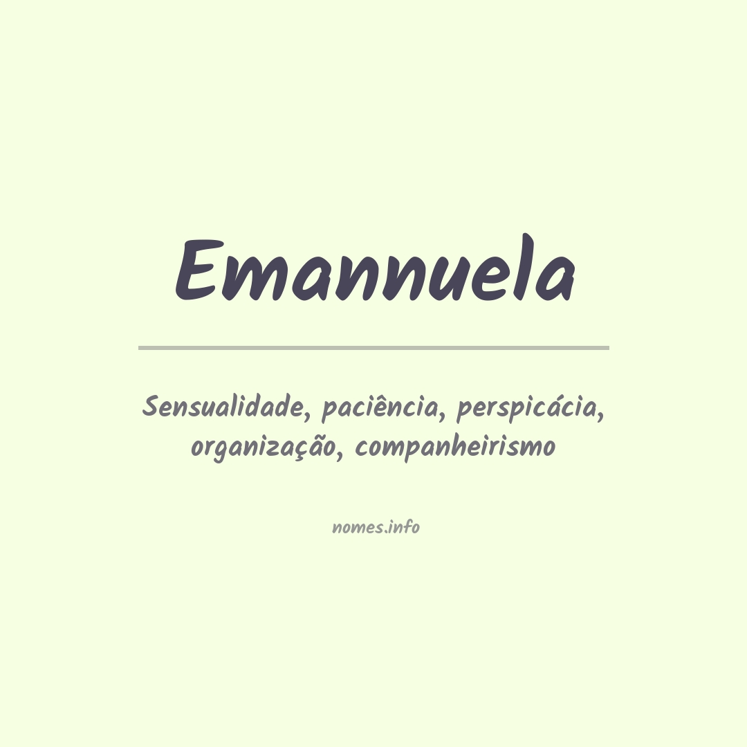 Significado do nome Emannuela