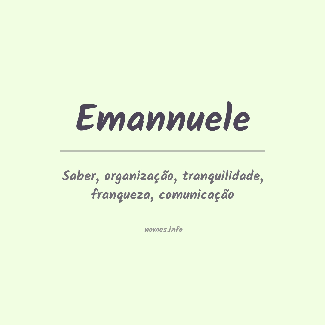 Significado do nome Emannuele