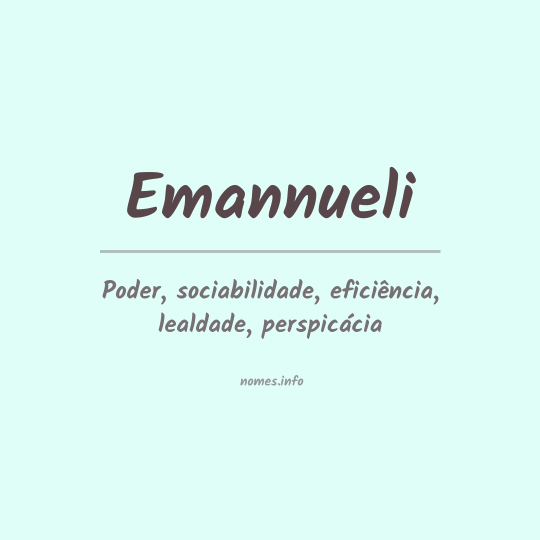 Significado do nome Emannueli