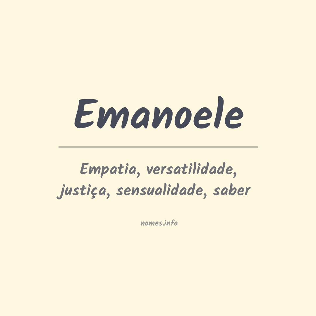 Significado do nome Emanoele