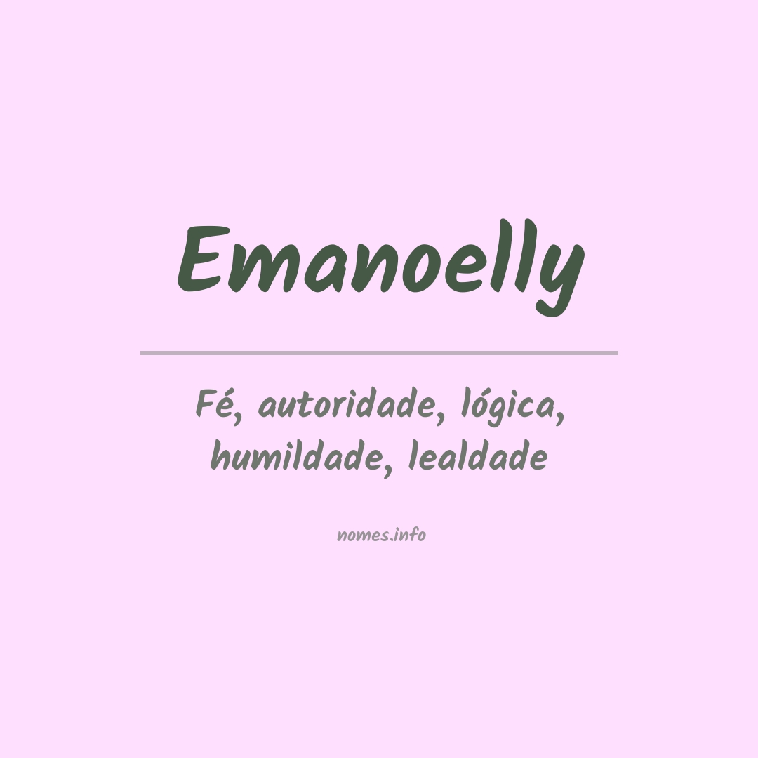 Significado do nome Emanoelly