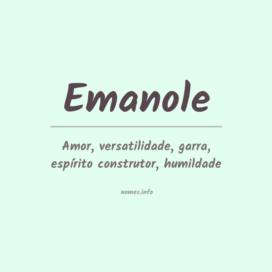 Significado do nome Emanole