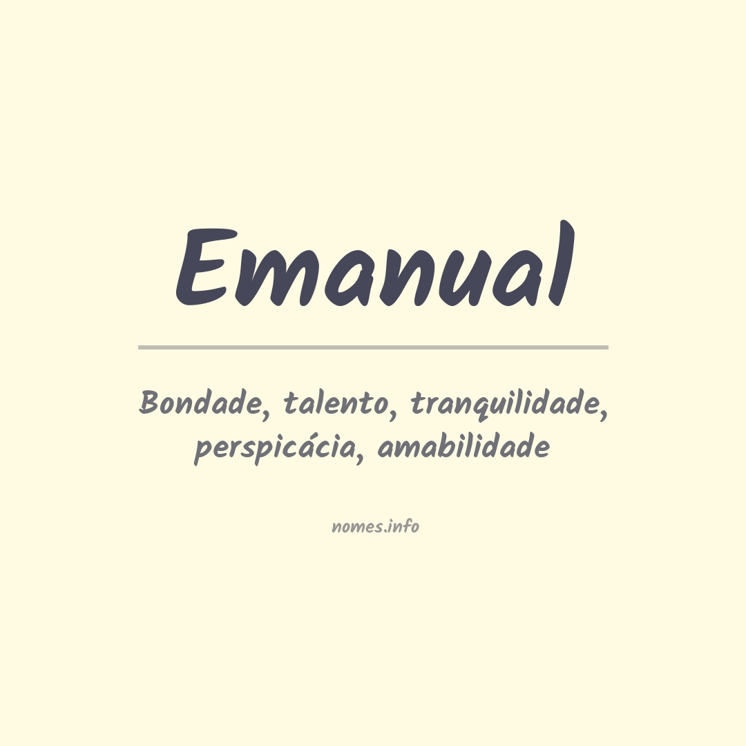 Significado do nome Emanual