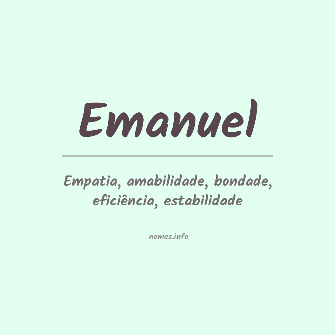 Significado do nome Emanuel