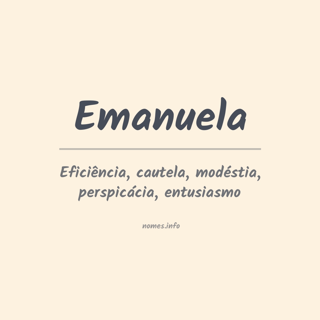 Significado do nome Emanuela