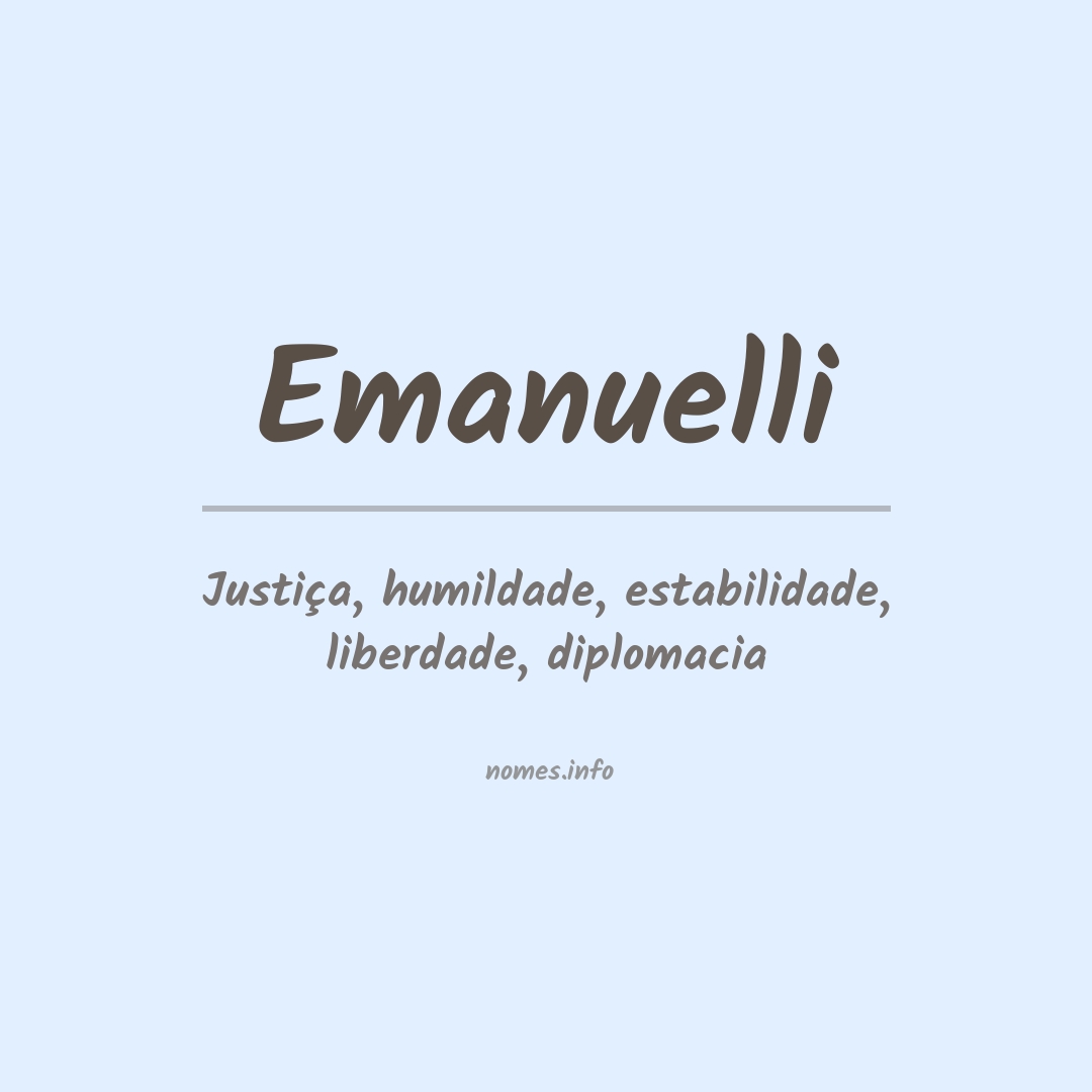 Significado do nome Emanuelli